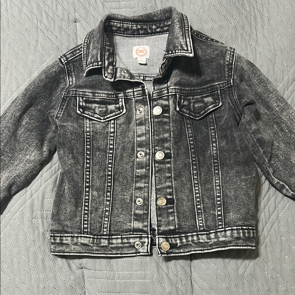 Kids Black Denim Jacket
